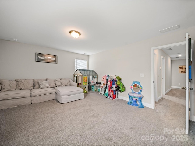 8810 Crape Myrtle Dr, Stanfield, NC 28163 - recreation room featuring carpet floors and baseboards