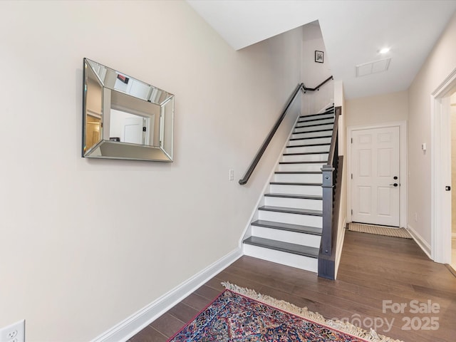 5018 Harrowsmith Ln, Charlotte, NC 28204 - stairs featuring wood finished floors and baseboards