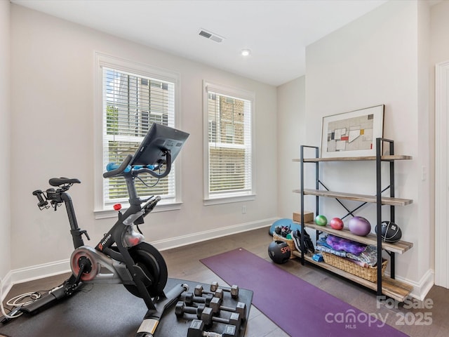 5018 Harrowsmith Ln, Charlotte, NC 28204 - exercise room with wood finished floors and recessed lighting
