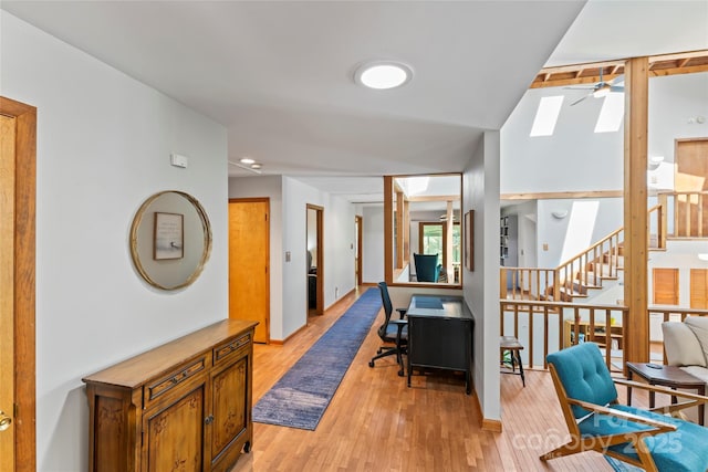 6724 Riverfront Dr, Charlotte, NC 28216 - office space with a ceiling fan and light wood-type flooring