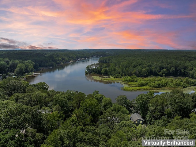 6724 Riverfront Dr, Charlotte, NC 28216 - drone / aerial view of a forest and a large body of water
