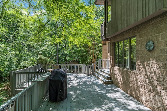 6724 Riverfront Dr, Charlotte, NC 28216 - wooden terrace featuring grilling area