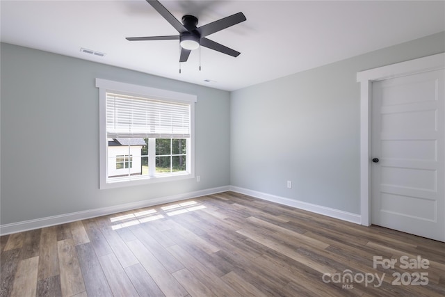 5009 Oconee Dr, Stanley, NC 28164 - unfurnished room featuring a ceiling fan and wood finished floors