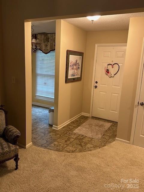 1678 Robins Nest Ct Unit B, Gastonia, NC 28054 - entrance foyer with carpet flooring and a textured ceiling