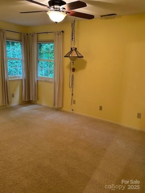 1678 Robins Nest Ct Unit B, Gastonia, NC 28054 - empty room with ceiling fan and light carpet