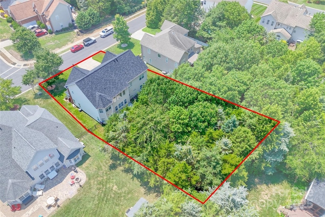 2002 Ledare Ln Unit 70, Indian Trail, NC 28079 - aerial perspective of suburban area featuring property parcel outlined