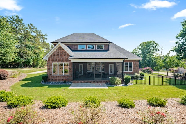 120 Cheyenne Ln, Statesville, NC 28677 - rear view of house with a sunroom and brick siding