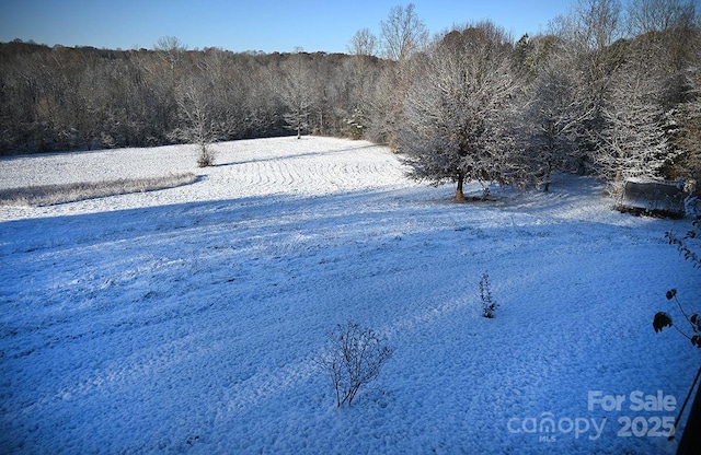 1924 Junction Rd, Mocksville, NC 27028 - yard covered in snow with a view of trees