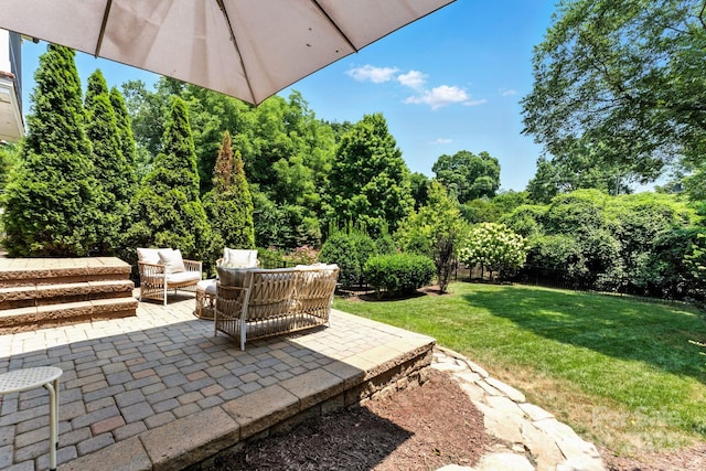 1614 Lombardy Cir, Charlotte, NC 28203 - view of patio / terrace with an outdoor living space