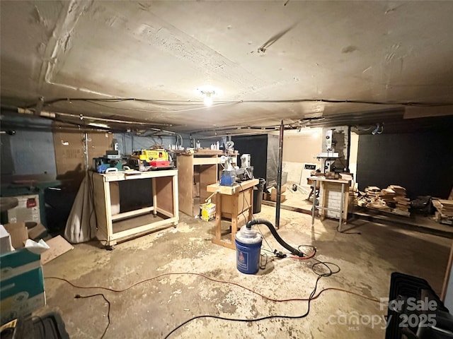 4207 Peach Orchard Rd, Granite Falls, NC 28630 - unfinished basement with a workshop area