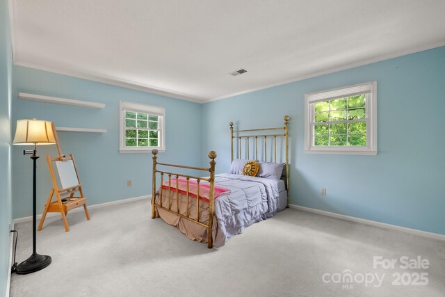 586 Crestside Dr SE, Concord, NC 28025 - bedroom featuring carpet floors and crown molding