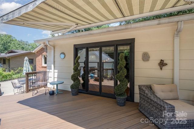 7119 Folger Dr, Charlotte, NC 28270 - wooden deck featuring french doors