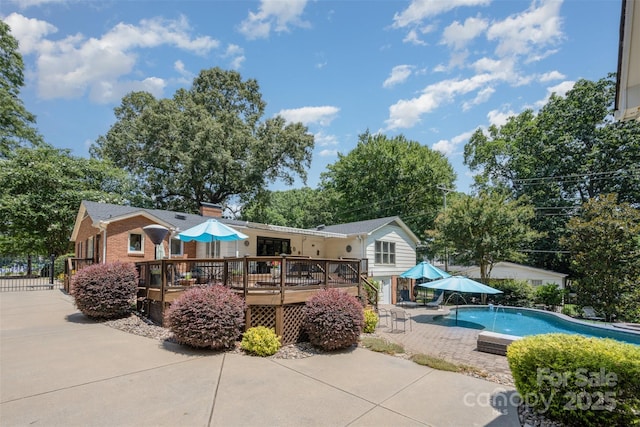 7119 Folger Dr, Charlotte, NC 28270 - outdoor pool with a deck and a patio