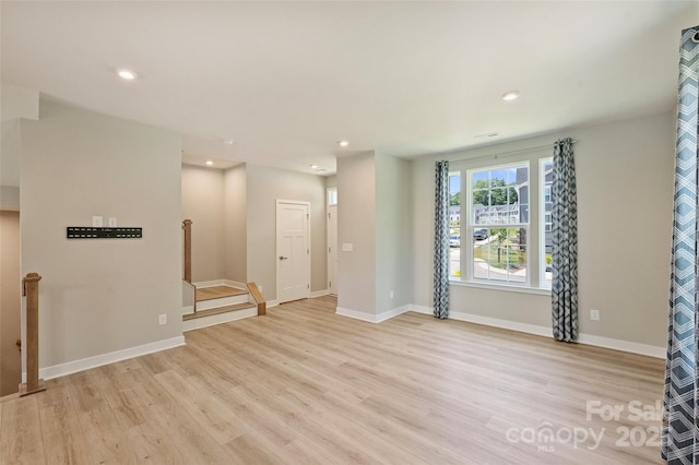 342 Cramerton Mills Parkway, Cramerton, NC 28032 - empty room featuring light wood-type flooring and recessed lighting