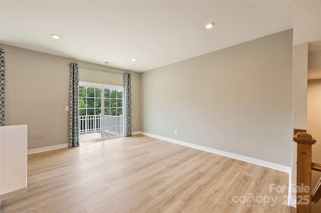 342 Cramerton Mills Parkway, Cramerton, NC 28032 - unfurnished room featuring light wood-type flooring and recessed lighting