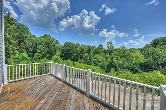 342 Cramerton Mills Parkway, Cramerton, NC 28032 - wooden deck with a view of trees