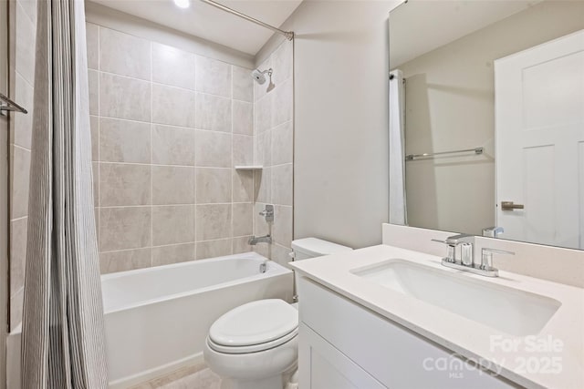 342 Cramerton Mills Parkway, Cramerton, NC 28032 - full bathroom with shower / bath combination with curtain, vanity, and recessed lighting