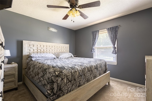 120 Lafayette Rd, Stanley, NC 28164 - bedroom with carpet floors, ceiling fan, and a textured ceiling