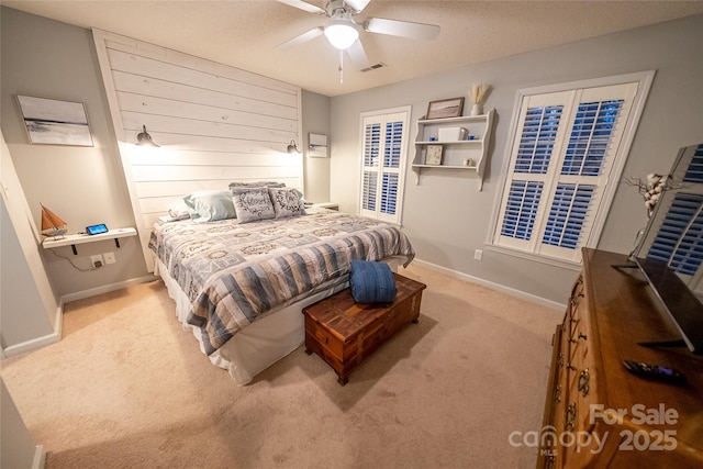 696 Springwood Dr, Mount Gilead, NC 27306 - bedroom featuring light colored carpet and ceiling fan