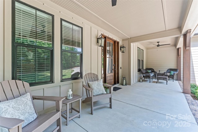 2866 Backwoods Trl, Denver, NC 28037 - covered porch featuring a ceiling fan