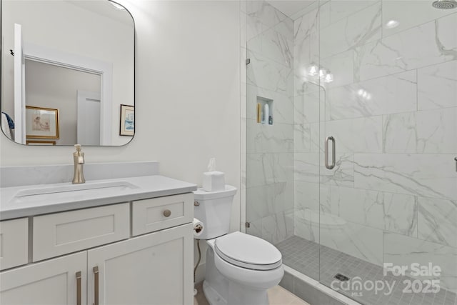 2866 Backwoods Trl, Denver, NC 28037 - bathroom with vanity and a marble finish shower