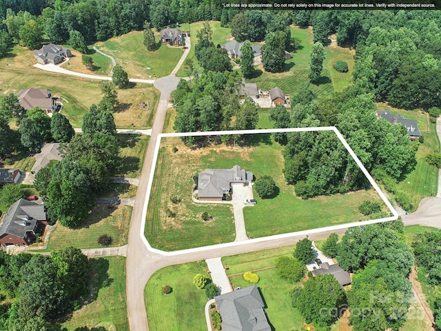 3865 Willow Grove Ln, Concord, NC 28025 - aerial view of residential area featuring property boundaries highlighted