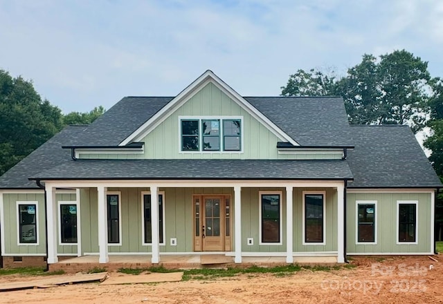203 Nixon Rd, Belmont, NC 28012 - view of front of property featuring roof with shingles, a porch, and board and batten siding