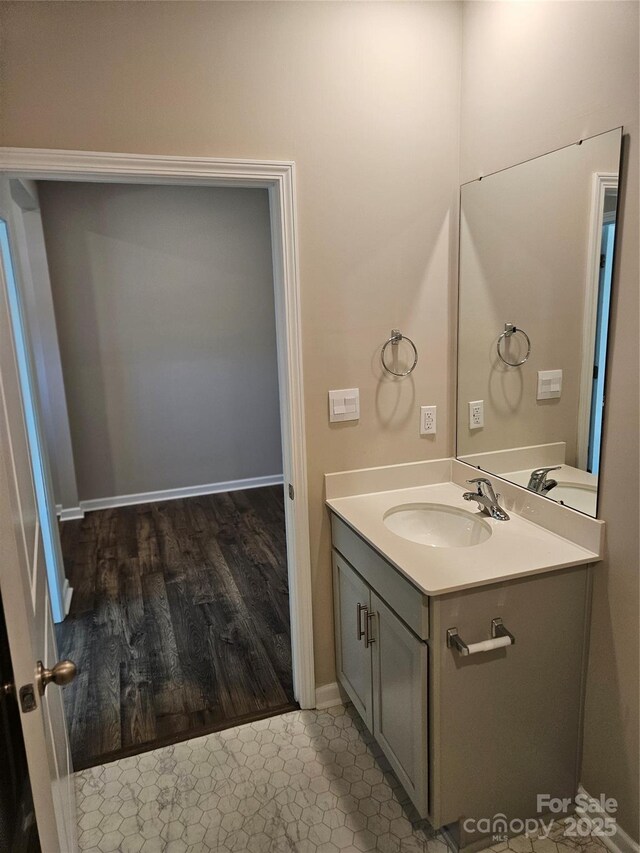 368 Saddlebred Ln, Locust, NC 28097 - bathroom featuring vanity and baseboards