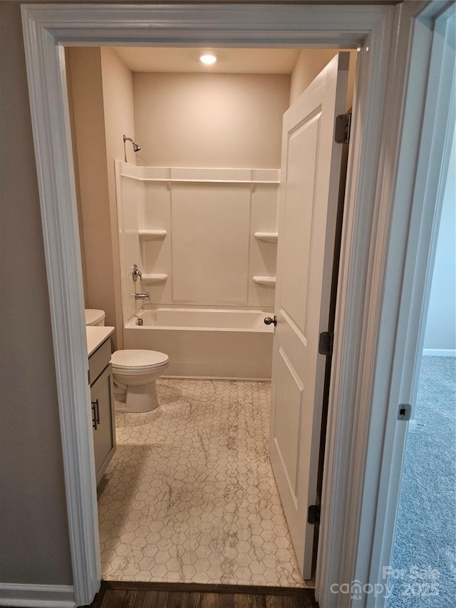 368 Saddlebred Ln, Locust, NC 28097 - full bathroom featuring vanity, shower / bath combination, and recessed lighting