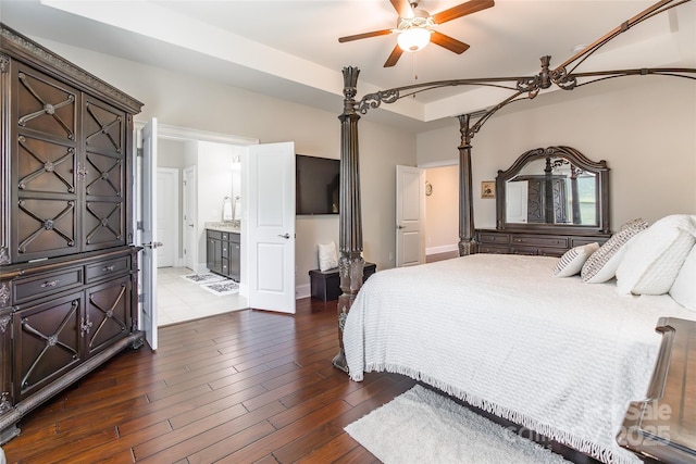 461 Swift Creek Cv, Clover, SC 29710 - bedroom featuring dark wood-style flooring and ensuite bath