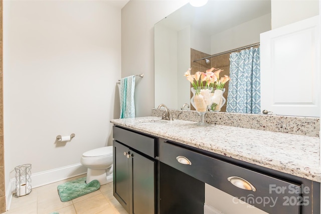 461 Swift Creek Cv, Clover, SC 29710 - bathroom with vanity, tile patterned floors, and a shower with shower curtain