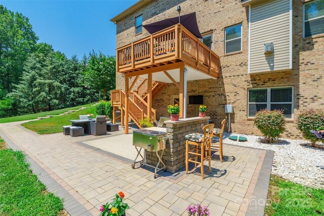461 Swift Creek Cv, Clover, SC 29710 - view of patio / terrace with a wooden deck and stairs