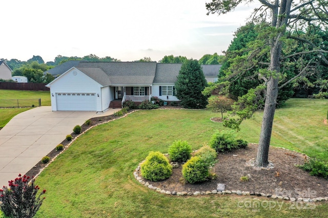 414 Bob Hardin Rd, Rutherfordton, NC 28139 - single story home with an attached garage, driveway, and a porch