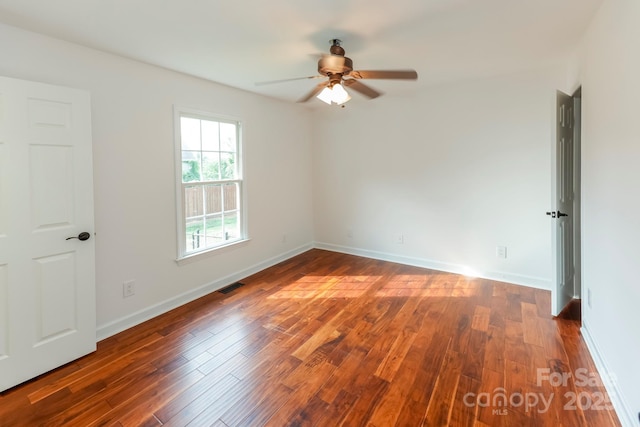 414 Bob Hardin Rd, Rutherfordton, NC 28139 - empty room with a ceiling fan and wood finished floors