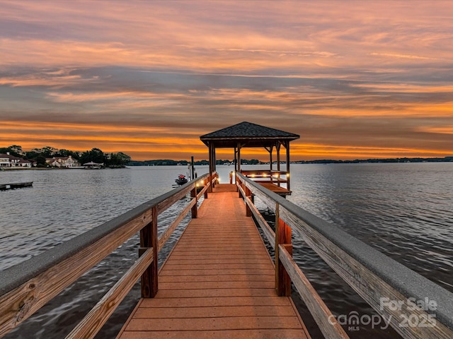 18201 Mainsail Pointe Dr, Cornelius, NC 28031 - dock area featuring a water view and a gazebo