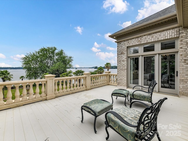 18201 Mainsail Pointe Dr, Cornelius, NC 28031 - deck with a water view