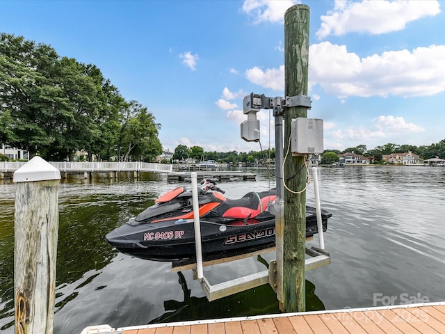 18201 Mainsail Pointe Dr, Cornelius, NC 28031 - dock area with a water view and boat lift