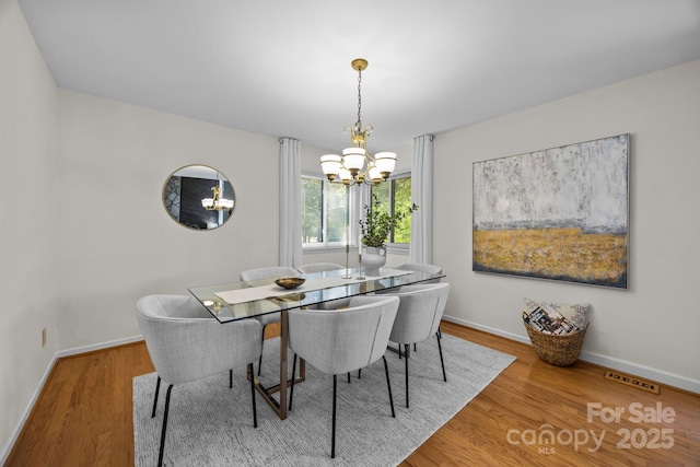 9008 St Croix Ln, Charlotte, NC 28277 - dining area featuring a chandelier and wood finished floors