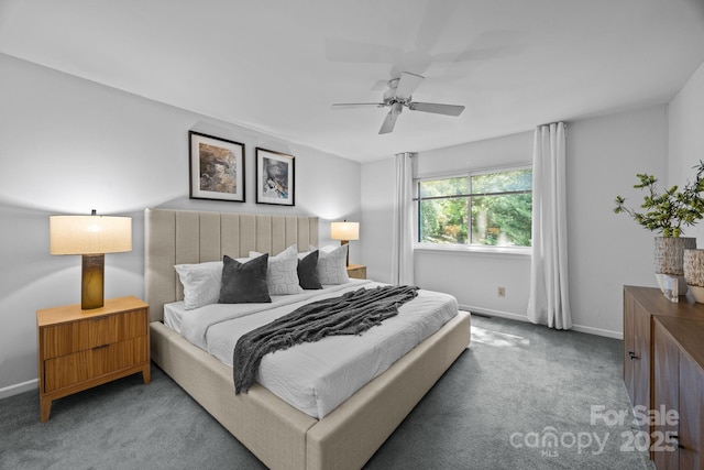 9008 St Croix Ln, Charlotte, NC 28277 - carpeted bedroom featuring baseboards and ceiling fan