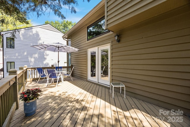 9008 St Croix Ln, Charlotte, NC 28277 - wooden terrace featuring outdoor dining space