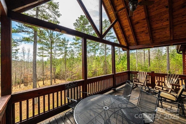 1818 W Paradise Harbor Dr Unit 172, Connelly Springs, NC 28612 - sunroom / solarium with outdoor dining area