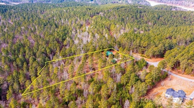 1818 W Paradise Harbor Dr Unit 172, Connelly Springs, NC 28612 - aerial overview of property's location with a heavily wooded area and property parcel outlined