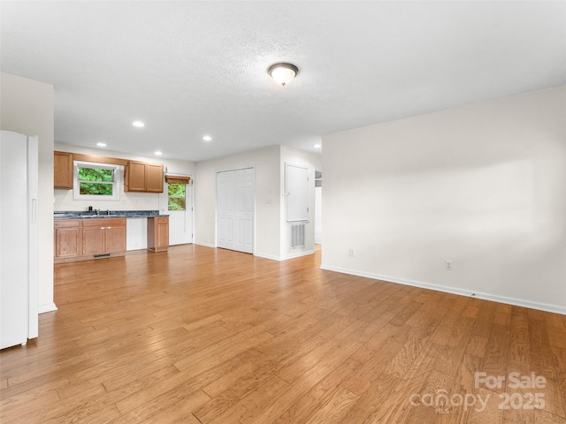 96 Habitat Way, Brevard, NC 28712 - unfurnished living room with light wood finished floors and recessed lighting