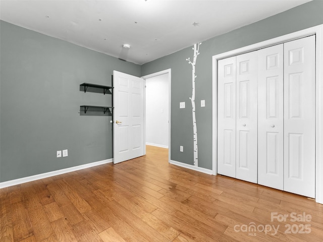 96 Habitat Way, Brevard, NC 28712 - unfurnished bedroom with light wood finished floors and a closet