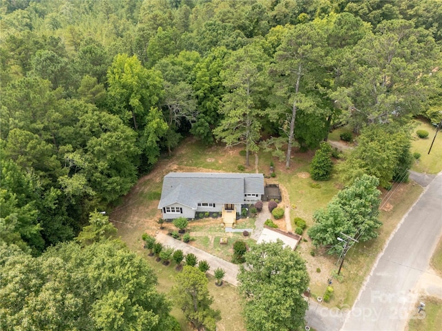 1641 Converse St, Lancaster, SC 29720 - aerial view of property and surrounding area with a heavily wooded area