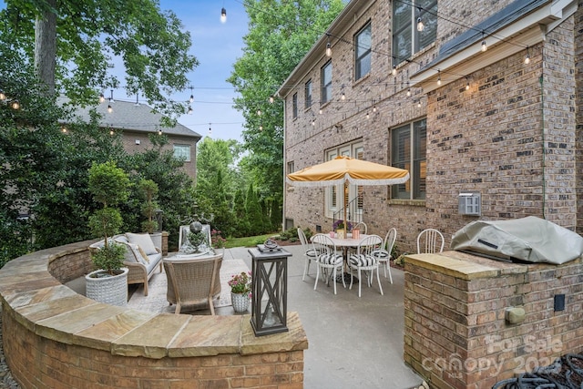 3519 Mcpherson St, Waxhaw, NC 28173 - view of patio / terrace with outdoor dining area, an outdoor kitchen, and outdoor lounge area