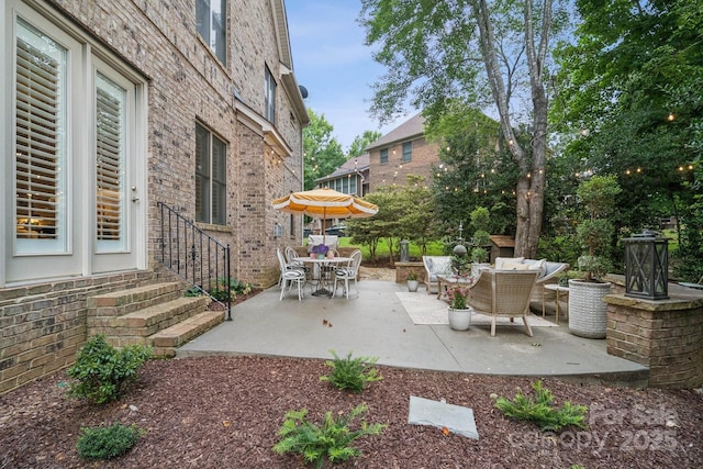 3519 Mcpherson St, Waxhaw, NC 28173 - view of patio featuring entry steps and outdoor lounge area