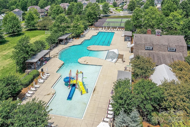 3533 Catherine Creek Pl, Davidson, NC 28036 - community pool with a patio and a residential view