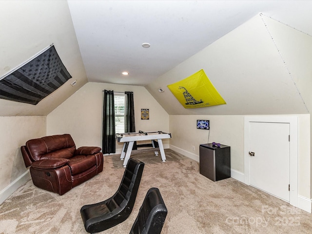 618 Deese Rd, Monroe, NC 28110 - playroom with carpet flooring and lofted ceiling
