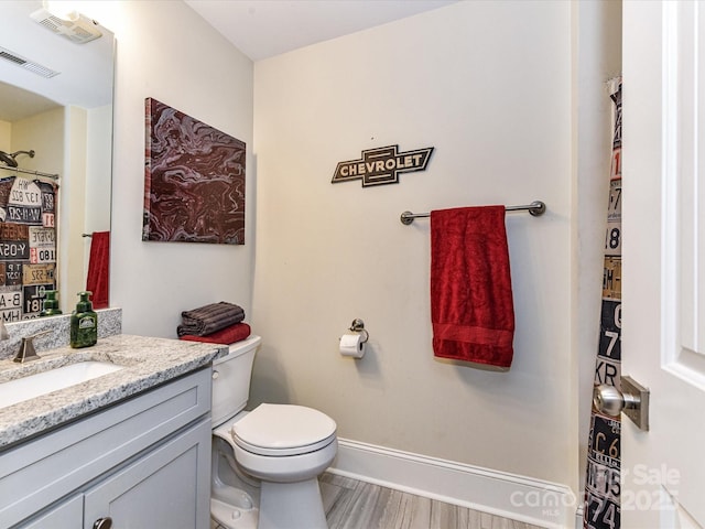 618 Deese Rd, Monroe, NC 28110 - full bath with vanity, wood finished floors, and curtained shower